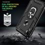iPhone XR Case with HD Screen Protector, Gritup 360 Degree Rotating Metal Ring Holder Kickstand Armor Anti-Scratch Bracket Cover Case for Apple iPhone XR 6.1 inch Black