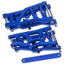 4-Pack Aluminum Front & Rear Suspension A-Arms & Tie Bar Replacement of 2555 3631 2532 for Traxxas 1/10 Slash 2WD RC Car Upgrade Parts Hop Ups