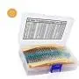 Resistance kit,1280 Pieces 64 Values Metal Film Resistor Accessory kit 1/4W 1 Ohm-10M Ohm Metal Film Resistors Assortment