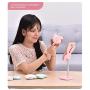 SANSHIYI Bunny Ear Cell Phone Stand, Adjustable Metal Rabbit Phone Holder Rack for Phone Pad Tablet Laptop Desktop Accessories