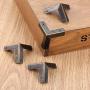 LENG Metal Craft Bronze Furniture Part Furniture Jewelry Box Wooden Case Triangle Corner Bracket Corner Protector Corner Foot Hardware(Bronze)