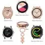 AIIKO Compatible with Galaxy Watch 42mm /Active 2/Galaxy Watch 3 41mm Bands Band Women, 20mm Jewelry Stainless Steel Watchband & Bezel Ring Cover Diamond Strap Bracelet for Samsung Galaxy Watch 42mm (Rose Gold)