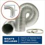 GE FLEXIBLE METAL DRYER TRANSITION DUCT 8ft PM08X10085