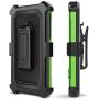 Moto E5 Plus / E5 Supra Case, Evocel [Explorer Series Pro] Premium Full Body Case with Glass Screen Protector, Belt Clip, Metal Kickstand for Motorola Moto E5 Supra/Moto E5 Plus, Green