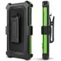 Moto E5 Plus / E5 Supra Case, Evocel [Explorer Series Pro] Premium Full Body Case with Glass Screen Protector, Belt Clip, Metal Kickstand for Motorola Moto E5 Supra/Moto E5 Plus, Green