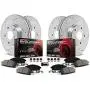 Power Stop K6375 Front and Rear Z23 Carbon Fiber Brake Pads with Drilled & Slotted Brake Rotors Kit Power Stop K6375 Front and Rear Z23 Carbon Fiber Brake Pads with Drilled & Slotted Brake Rotors Kit