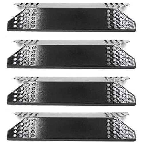 Hongso Gas Grill Heat Shield for Members Mark Grill Parts 720-0691a, 720-0778a, 720-0778c, Nexgrill 720-0778a, 4-Pack 15 1/4 inch Porcelain Steel Heat Plate Tent Flame Tamer BBQ Burner Cover,PPZ691
