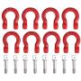 VERBAY RC Car Trailer Buckle, 12 Pcs Metal Tow Shackle Rescue Lock Catch for RC Climbing Crawler Car Accessory Parts