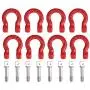 VERBAY RC Car Trailer Buckle, 12 Pcs Metal Tow Shackle Rescue Lock Catch for RC Climbing Crawler Car Accessory Parts