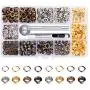 Metal Grommet Kit 1/4 inch 400 Pcs Grommets Eyelets Sets with 3 Pieces Install Tool Kit and Box for Shoes Clothes Crafts Bag DIY Project 4 Colors Metal Grommet Kit 1/4 inch 400 Pcs Grommets Eyelets Sets with 3 Pieces Install Tool Kit and Box for Shoes Clothes Crafts Bag DIY Project 4 Colors