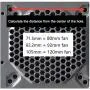 2-Pack 120mm Fan DC 12V Computer Fan 120mm x120mm x 25mm 2-Pin High Performance Cooling Fan 1500RPM