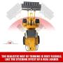 TongLi 583 1:14 Scale Metal RC Wheel Loader Toy Construction Trucks Vehicles Remote Control Outdoor Toys Bulldozer for Adults 2.4Ghz Powerful Upgraded with LED Lights and Simulation Sound