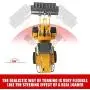TongLi 583 1:14 Scale Metal RC Wheel Loader Toy Construction Trucks Vehicles Remote Control Outdoor Toys Bulldozer for Adults 2.4Ghz Powerful Upgraded with LED Lights and Simulation Sound