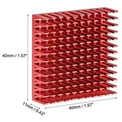 uxcell Electronic Radiators Heatsink for Stepper Motor,3D Printer 40x40x11mm Red 10pcs