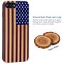 iProductsUS Wood Phone Case Compatible with iPhone SE (2020), iPhone 8, 7, 6/6S and Magnetic Mount, American Flag Printed in USA, Built-in Metal Plate,TPU Bumper Protective Shockproof Cover (4.7'')