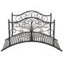 Outsunny 4’ Metal Arched Backyard Decorative Garden Bridge - Black Bronze