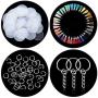 Acrylic Transparent Circle Discs, Circle Key Chains Clear Round Acrylic Keychain Blanks and Silver Tassel Pendant Keyring for DIY Projects and Crafts (12)