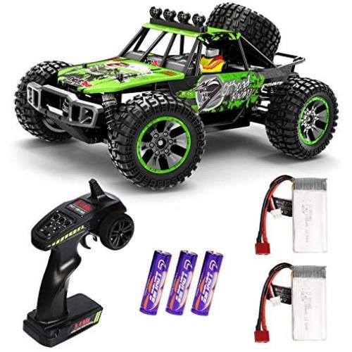 RC Cars, 1:10 Scale Large High Speed Remote Control Car for Adults Kids Boys, 30+ MPH 4WD 2.4 GHz Off Road Monster Truck Toys, All Terrain Electric Vehicle Boy Gifts with 2 Batteries for 40+ Min Play