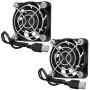 GDSTIME 2-Pack 50mm USB Fans, 5V Brushless DC Cooling Fan for Projector Humidifier Aromatherapy Small Appliances Series Replacement