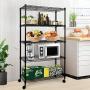 Simple Deluxe HKSHLF29146105G Heavy Duty 5-Shelf Shelving Unit, 29'' D x 14''W x 61'' H, 5 Tier, Black