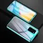 Jonwelsy Magnetic Adsorption Case for Huawei P40 Pro, 360 Degree Front and Back Clear Tempered Glass Flip Cover, Metal Bumper Frame for Huawei P40 Pro (Black)
