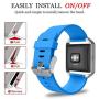 KingAcc Compatible Fitbit Blaze Bands, Soft Accessory Replacement Band for Fitbit Blaze, with Metal Buckle Fitness Wristband Strap Women Men