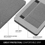MoKo Case Fits Kindle Paperwhite (10th Generation, 2018 Releases), Lightweight PU Leather Cover Stand Shell with Hand Strap for Amazon Kindle Paperwhite 2018 E-Reader - Gray