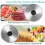 Meat Slicer, Anescra 200W Electric Deli Food Slicer with Two Removable 7.5’’ Stainless Steel Blades and Food Carriage, Child Lock Protection, 0-15mm Adjustable Thickness Food Slicer Machine- Silver