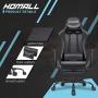 Homall Gaming Chair Computer Office Chair Ergonomic Desk Chair with Footrest Racing Executive Swivel Chair Adjustable Rolling Task Chair (Black)