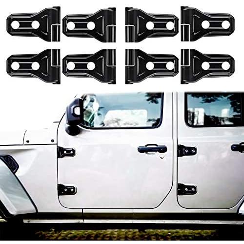 LAIKOU 8PCs Door Hinge Cover Decor Trim Exterior Protection Accessories Fit for 2018-2021 Jeep Wrangler JL JLU & Gladiator JT (Black)