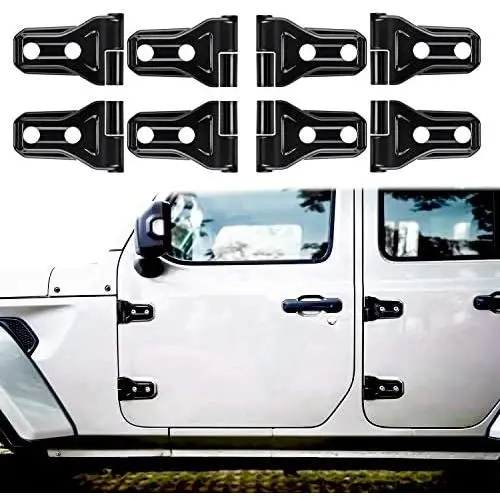 LAIKOU 8PCs Door Hinge Cover Decor Trim Exterior Protection Accessories Fit for 2018-2021 Jeep Wrangler JL JLU & Gladiator JT (Black) LAIKOU 8PCs Door Hinge Cover Decor Trim Exterior Protection Accessories Fit for 2018-2021 Jeep Wrangler JL JLU & Gladiator JT (Black)