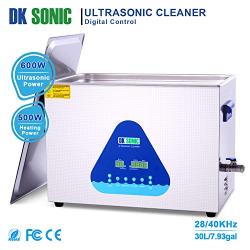 Professional Ultrasonic Cleaner - DK SONIC Sonic Cleaner with Heater and Basket for Metal Parts,Carburetor,Fuel Injector,Brass,Auto Parts,Engine Parts,Motor Repair Tools,etc (30L)