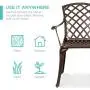 Best Choice Products 5-Piece All-Weather Outdoor Cast Aluminum Dining Set for Patio, Balcony, Lawn, Garden, Backyard w/ 4 Chairs, Umbrella Hole, Lattice Weave Design - Brown Best Choice Products 5-Piece All-Weather Outdoor Cast Aluminum Dining Set for Patio, Balcony, Lawn, Garden, Backyard w/ 4 Chairs, Umbrella Hole, Lattice Weave Design - Brown