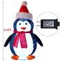 Twinkle Star 2FT Lighted Pop Up Christmas Penguin Decorations, Pre-Lit Light Up 48 LED Cool White Lights, Collapsible Easily Metal Stand Easy-Assembly Reusable for Holiday Xmas Indoor Outdoor Decor