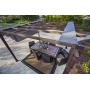 Paragon Outdoor PR11WD2C Backyard Structure Soft Top with Chilean Ipe Frame Valencia Pergola, 11 x 11 Cocoa