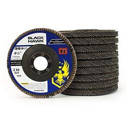 BHA High Density Zirconia Flap Discs Jumbo Grinding Wheels XL Type 29, 4.5'' x 7/8'', 80 Grit - 10 Pack