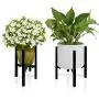 EAZY2HD 2 Pack Adjustable Metal Plant Stand Indoor,Mid Century Modern Plant Stand (14.7 inches in Height), Indoor & Outdoor Plant Stand Fits 9 to 14 Inch Pots (Planter and Pot Not Included) EAZY2HD 2 Pack Adjustable Metal Plant Stand Indoor,Mid Century Modern Plant Stand (14.7 inches in Height), Indoor & Outdoor Plant Stand Fits 9 to 14 Inch Pots (Planter and Pot Not Included)