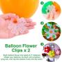 IDAODAN 2 Set Balloon Column Kit Base Stand and Pole 61 inch Height [UPGRADED] + 30Pcs Balloon Rings, Balloon Tower Decoration for Birthday Party Wedding Party Event Christmas Decorations