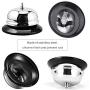 UCEC Call Bell, NO Receptionist Sign, 3.35 Inch Metal Construction Desk Service Dinner Bell, Please Ring Bell Sign for Service Assistance for Hotels, Schools, Restaurants, Reception Areas, Hospitals