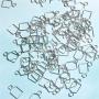 Waltz&F 0.40.7IN Crystal Chandelier Suncatcher DIY Ornament Parts,Plated Silver Crystal Buckle for Fastening Crystals Ball Prism 300PCS