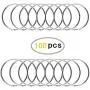 KINGFOREST 100PCS Key Rings 1 Inch, Key Rings Metal Keychain Rings Split Keyrings Flat Ring for Home Car Office Keys Attachment
