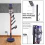 XIGOO Storage Stand Holder Compatible with Dyson V11 V10 V8 V7 V6 Cordless Vacuum Cleaners and Accessary, Floor Docking Station Metal Organizer Bracket with 5 Hooks, Black