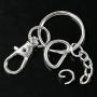 Swpeet 150Pcs Lobster Claw Clasps, Including 30Pcs Key Chain Hooks and 30Pcs D Ring, 30Pcs Key Rings and 30Pcs Extender Chain with 30 Pcs Open Jump Rings