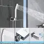 Ceiling Mounted Shower System-Polished Chrome Shower Combo Set with 12 Inches Square Rain Shower Head, Handheld and Shower Faucet Rough-in Mixer Valve and Trim