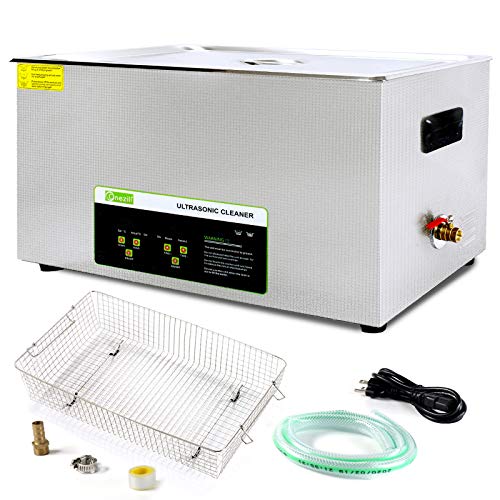 Ultrasonic Cleaner, ONEZILI Industrial 30L Large Heated Ultra Sonic Cleaner, 600W Carburetor Cleaner Machine with Drainage System for Metal Parts, Carburetor, Fuel Injector, Brass, Motor Repair Tools