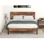 Allewie Queen Size Platform Bed Frame with Wood headboard and Metal slats, Rustic Country Style Mattress Foundation, Box Spring Optional, Strong Metal Slats Support, Easy Assembly Allewie Queen Size Platform Bed Frame with Wood headboard and Metal slats, Rustic Country Style Mattress Foundation, Box Spring Optional, Strong Metal Slats Support, Easy Assembly