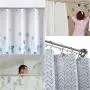 TEECK Shower Curtain Rod, 40-73 inch Adjustable Tension Spring, Shower Curtain Rod Tension, Premium 304 Stainless Steel, Anti-Slip, No Drilling, No Rust, Never Collapse, for Bathroom, Easy to use