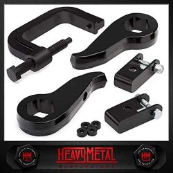 Heavy Metal Suspensions - Fits 2011-2020 Silverado Sierra Leveling Kit 2500HD 3500HD Adjustable 1 to 3 Inch Front Torsion Bar Lift Keys and Shock Extenders plus Unloading Tool 4WD 8-Lug