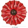 Zcaukya Large Metal Flower Wall Decor, 13'' Flower Art Wall Hanging for Indoor Outdoor Home Bedroom Office Garden (Red)