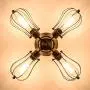 Vintage Ceiling Light Industrial Semi-Flush Mount Ceiling Light Metal Fixtures Painted Finish; Moonkist (with 4 Light) (Bronze) Vintage Ceiling Light Industrial Semi-Flush Mount Ceiling Light Metal Fixtures Painted Finish; Moonkist (with 4 Light) (Bronze)